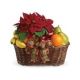 Christmas Fruit and Poinsettia Basket