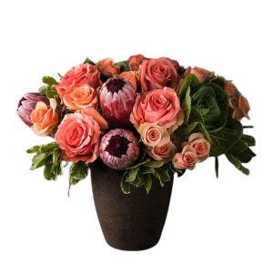 Protea and Rose Fall display - Fair Trade Roses - Denver Same day delivery