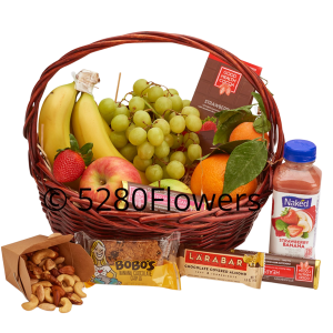 Healthy Non GMO Snack and Fruit Basket